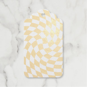Teracotta Wedding Collection Check Chequered Gift Tags