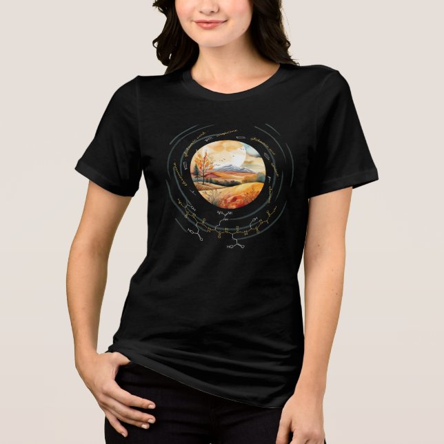 TERESA peptide, Moon3 w/ custom text, dark  Tri-Blend Shirt (Front)