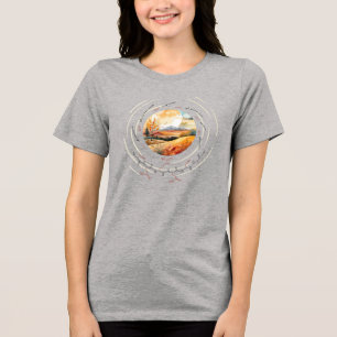 TERESA peptide, Moon3 w/ custom text, light Tri-Blend Shirt
