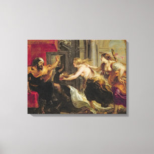 Tereus confronted with the head of his son Itylus, Canvas Print