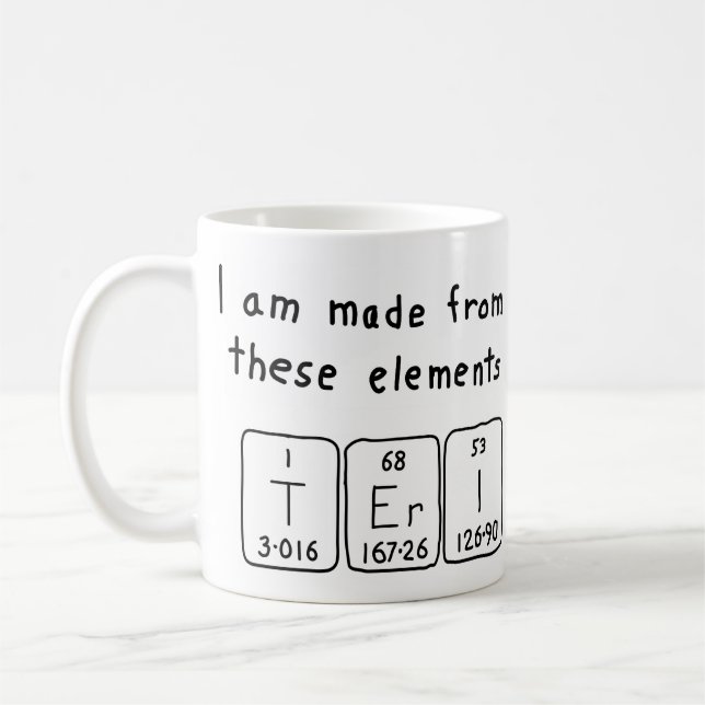 Teri periodic table name mug (Left)