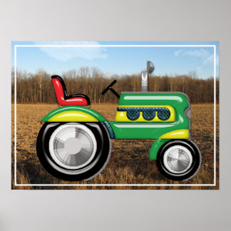 Teriffic Tractor in the Field Poster