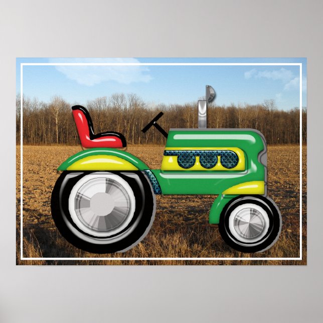 Teriffic Tractor in the Field Poster (Front)