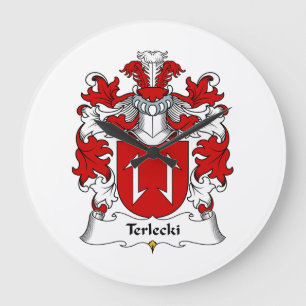 Terlecki Family Crest Large Clock