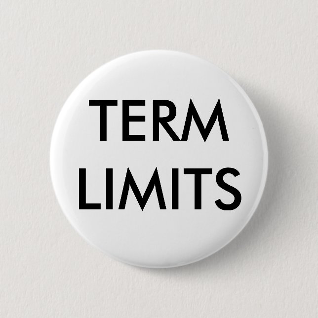 TERM LIMITS 6 CM ROUND BADGE (Front)