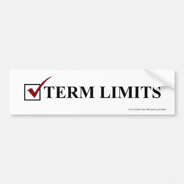 Term Limits, Vote - Bumper Bumper Sticker (Front)