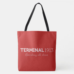 Terminal 1913 Large Red Tote Bag