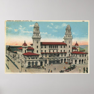 Terminal Train Station, Atlanta 1923 Vintage Poster