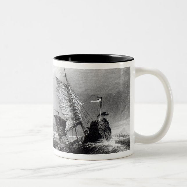 Termination of the Great Wall of China Two-Tone Coffee Mug (Right)