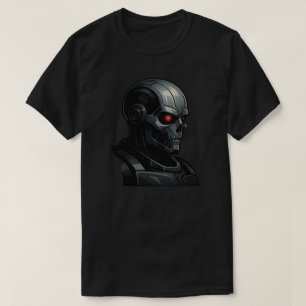 Terminator Skull Power Force Fades Out to Black T-Shirt