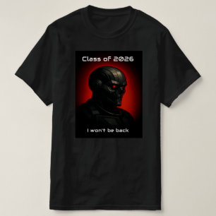 Terminator Skull Vibe Graduation Fade to Black T-Shirt