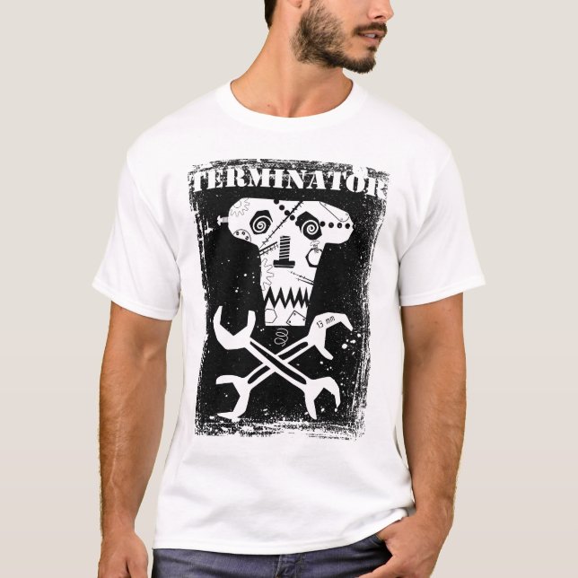terminator skulls design T-Shirt (Front)