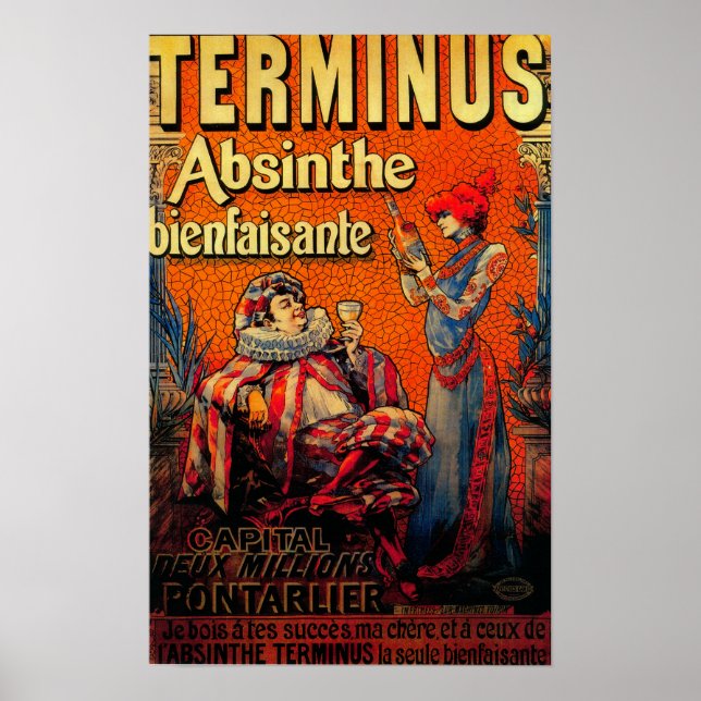 Terminus Absinthe Vintage PosterEurope Poster (Front)