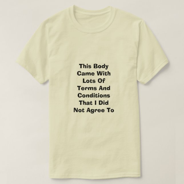 Terms And Conditions T-Shirt (Design Front)