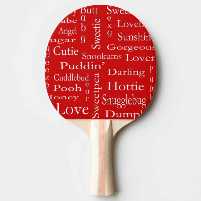 Terms Of Endearment by Shirley Taylor Ping Pong Paddle (Front)
