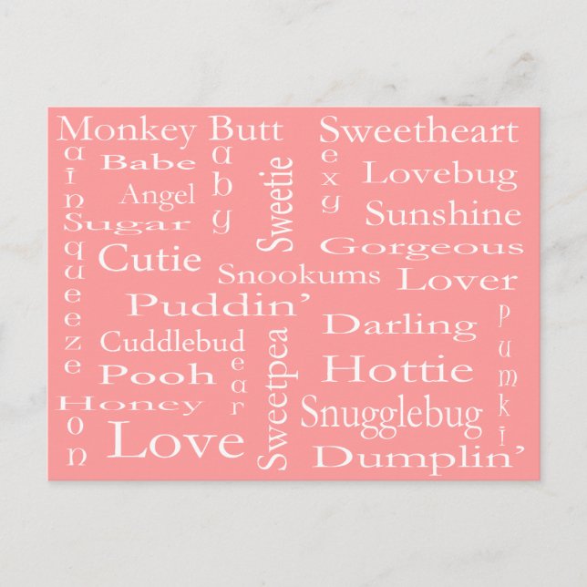 Terms Of Endearment by Shirley Taylor Postcard (Front)