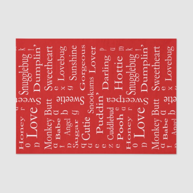 Terms Of Endearment by Shirley Taylor Tissue Paper (Front)