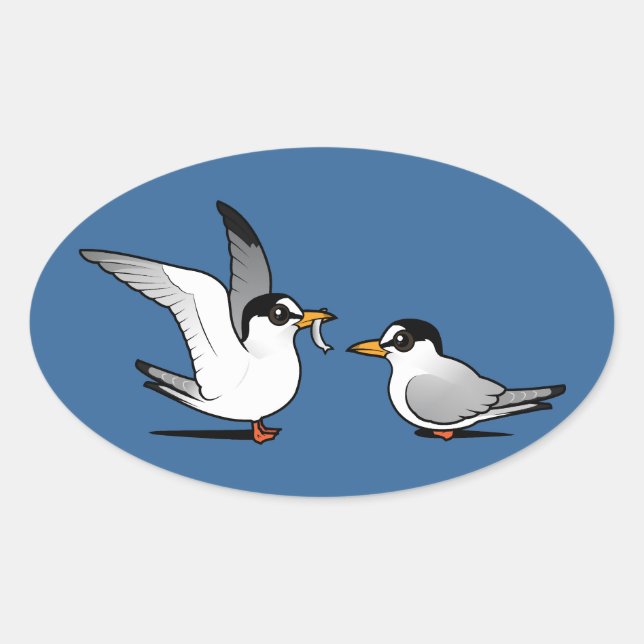 Tern Love Oval Sticker (Front)