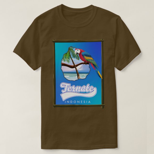 Ternate Indonesia island map T-Shirt (Design Front)
