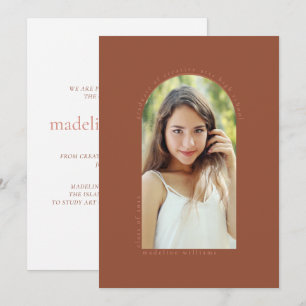 Terra Cotta Arch Graduation Announcement Card