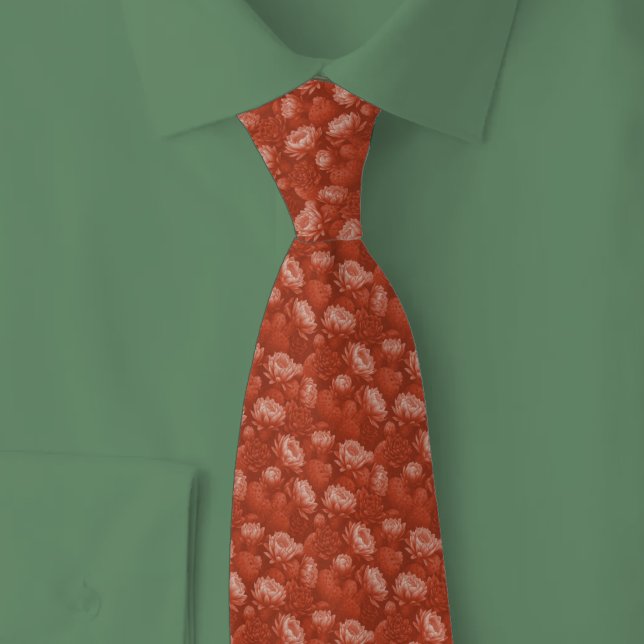 Terra Cotta Cactus Blooms Tie (Creator Uploaded)