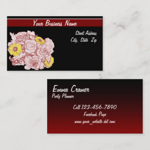 Terra Cotta Edged Bouquet Business Card