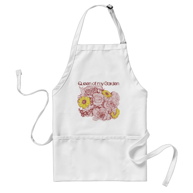 Terra  Cotta Edged Bouquet Standard Apron (Front)