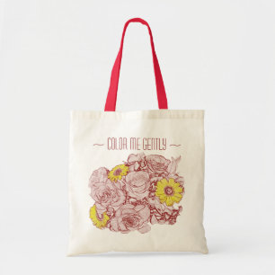 Terra  Cotta Edged Bouquet Tote Bag