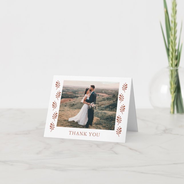 Terra Cotta Folded Thank You Cards (Front)