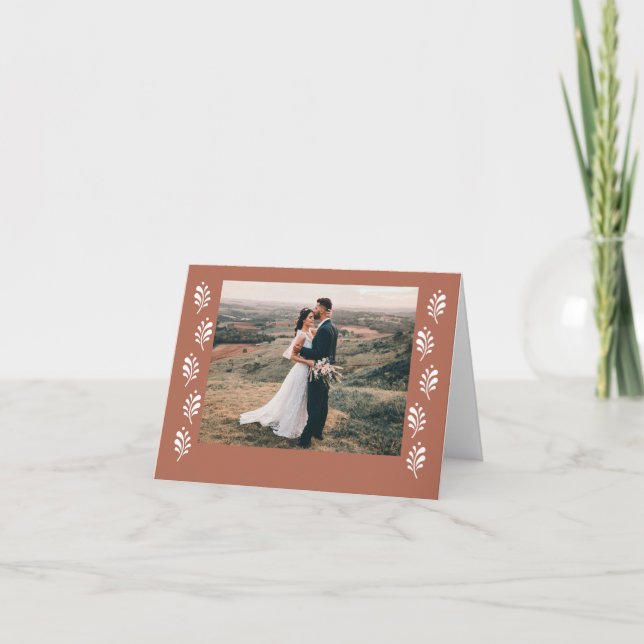 Terra Cotta Folded Thank You Cards (Front)