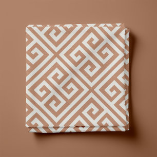 Terra Cotta Greek Key Pattern Fabric