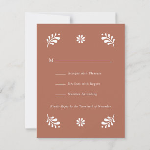 Terra Cotta Mexican RSVP Card
