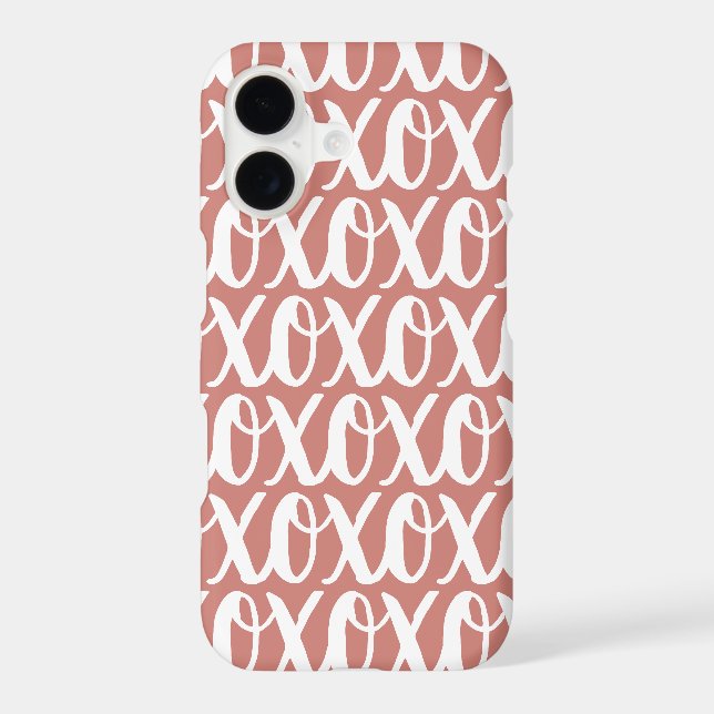 Terra Cotta Pink White Pattern (Back)
