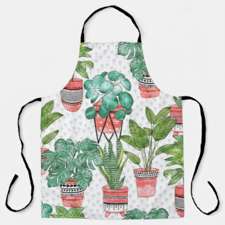 Terra Cotta Plant Pots Pattern. Apron
