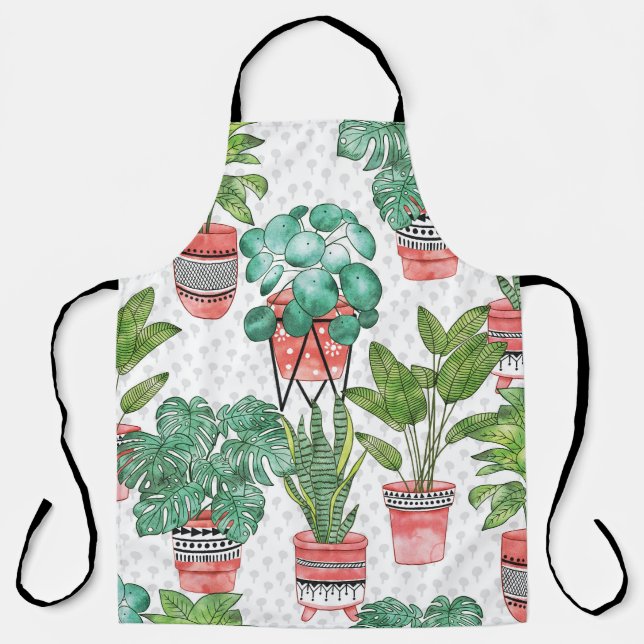 Terra Cotta Plant Pots Pattern. Apron (Front)