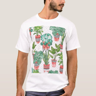 Terra Cotta Plant Pots Pattern. T-Shirt