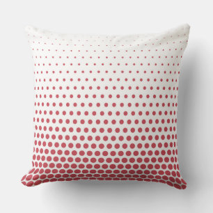 Terra Cotta Polka Dots Modern White Cushion