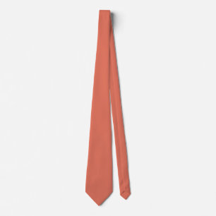 Terra Cotta Red E2725B Colour Add Your Name Option Tie