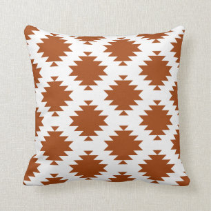Terra Cotta Southwest Diamond Motif Cushion