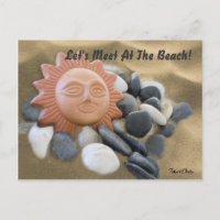 Terra Cotta Sun With Rocks And Sand