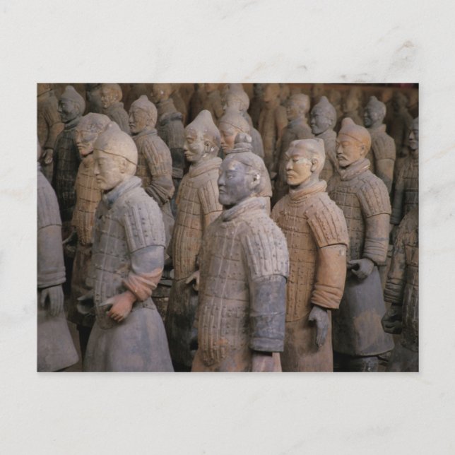 Terra Cotta warriors in Emperor Qin Shihuang's Postcard (Front)