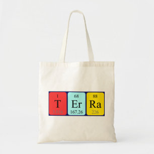 Terra periodic table name tote bag