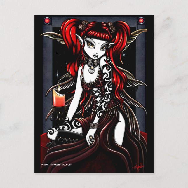 Terra Red Tattoo Fairy Postcard (Front)