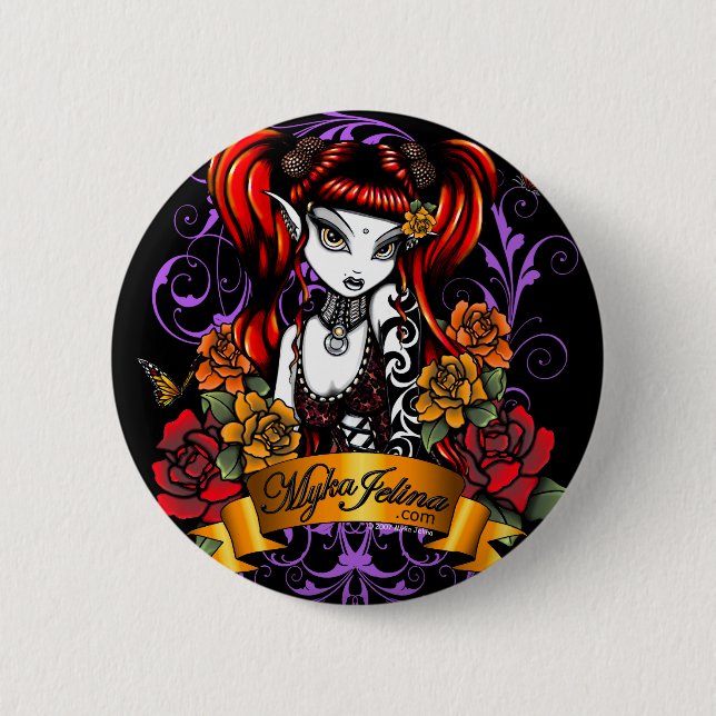 Terra Rose Tattoo Fae Button (Front)