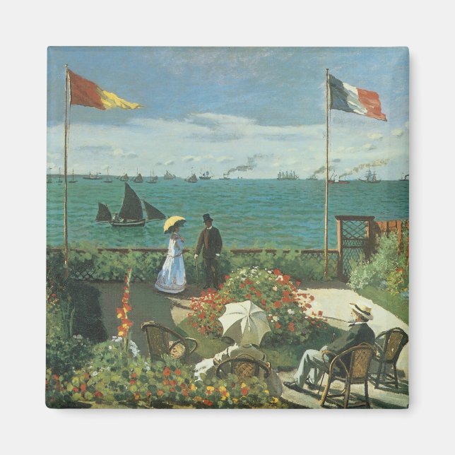 Terrace at the Seaside by Claude Monet Magnet (Front)