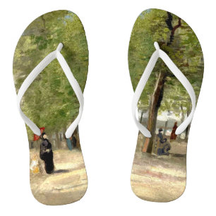 Terrace in Luxembourg Gardens (1886) Van Gogh Art Jandals