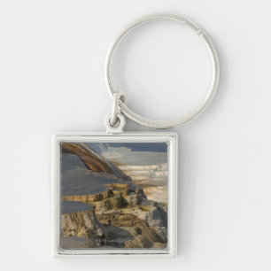 Terrace Mountain at Mammoth Hot Springs Key Ring