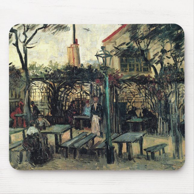 Terrace of a Cafe, Montmartre by Vincent van Gogh Mouse Pad (Front)