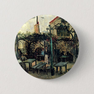 Terrace of a Cafe on Montmartre La Guinguette 6 Cm Round Badge