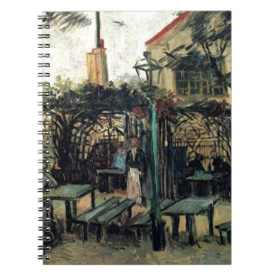 Terrace of a Cafe on Montmartre La Guinguette Spiral Notebook